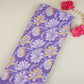 Purple Floral Kantha Print Cotton Fabric OG-30292