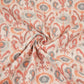 Off White with Red ikat print Linen Fabric DE-32128