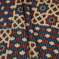 Cream & Blue Ajrakh with Kantha Print Cotton Fabric OG-30302