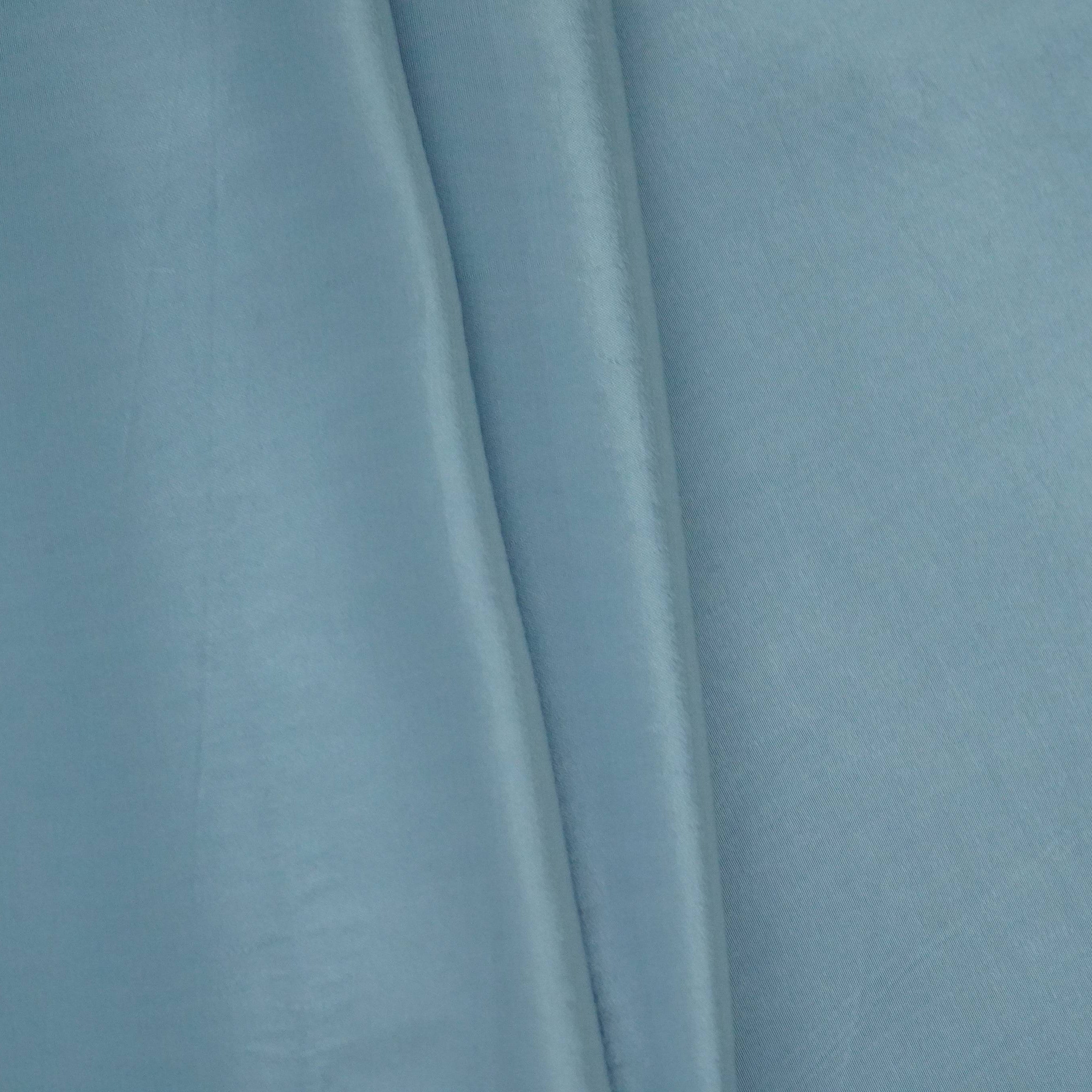 Cadet Blue Solid Natural Crepe Fabric BSN-14 - TradeUNO