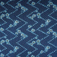 Indigo White Floral Kantha Print Cotton Fabric OG-30300