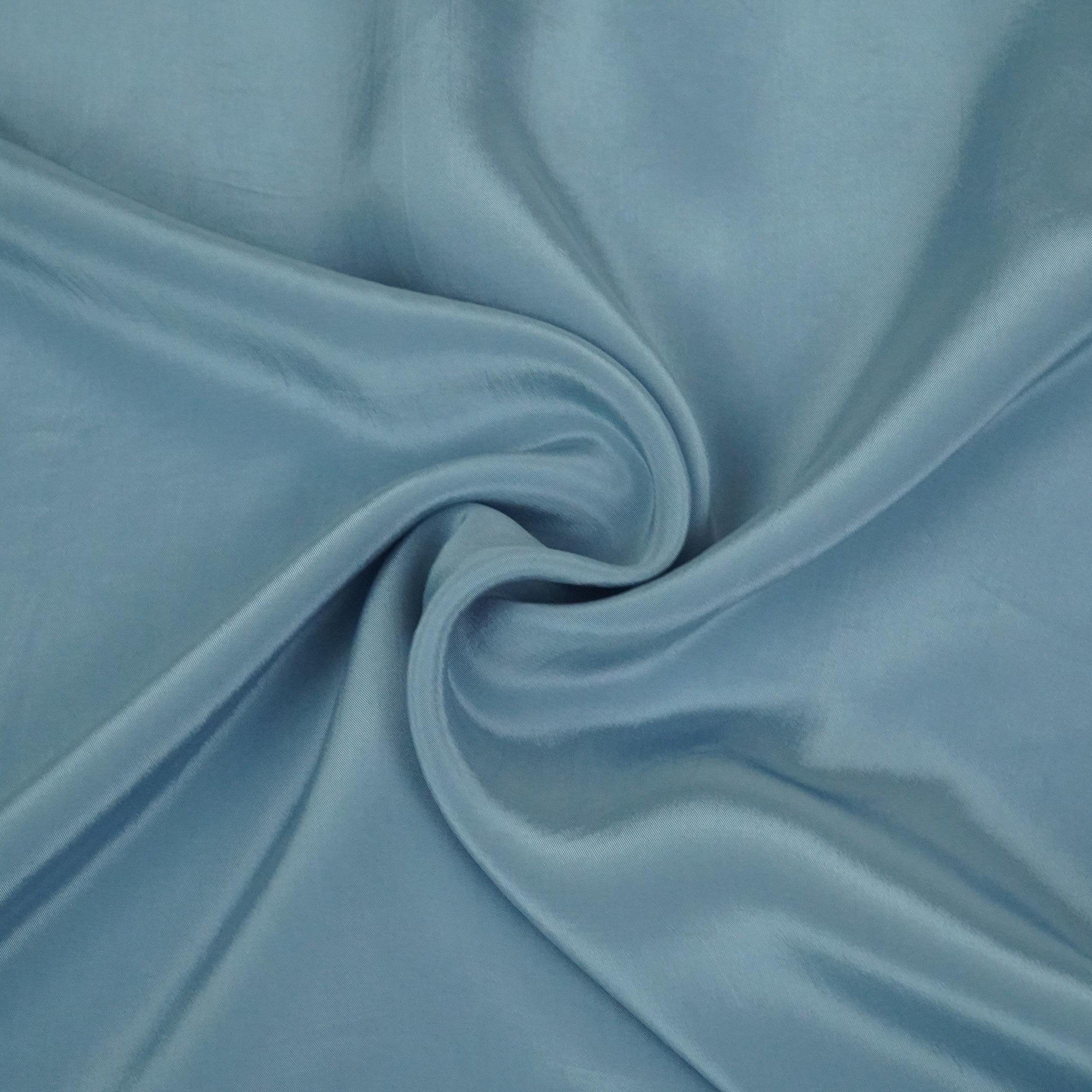 Cadet Blue Solid Natural Crepe Fabric BSN-14 - TradeUNO