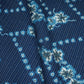 Indigo White Floral Kantha Print Cotton Fabric OG-30300