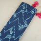 Indigo White Floral Kantha Print Cotton Fabric OG-30300