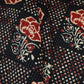 Black & Red Ajrakh with Kantha Print Cotton Fabric OG-30289
