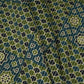 Dark Blue Ajrakh with Kantha Print Cotton Fabric OG-30297