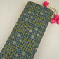 Dark Blue Ajrakh with Kantha Print Cotton Fabric OG-30297