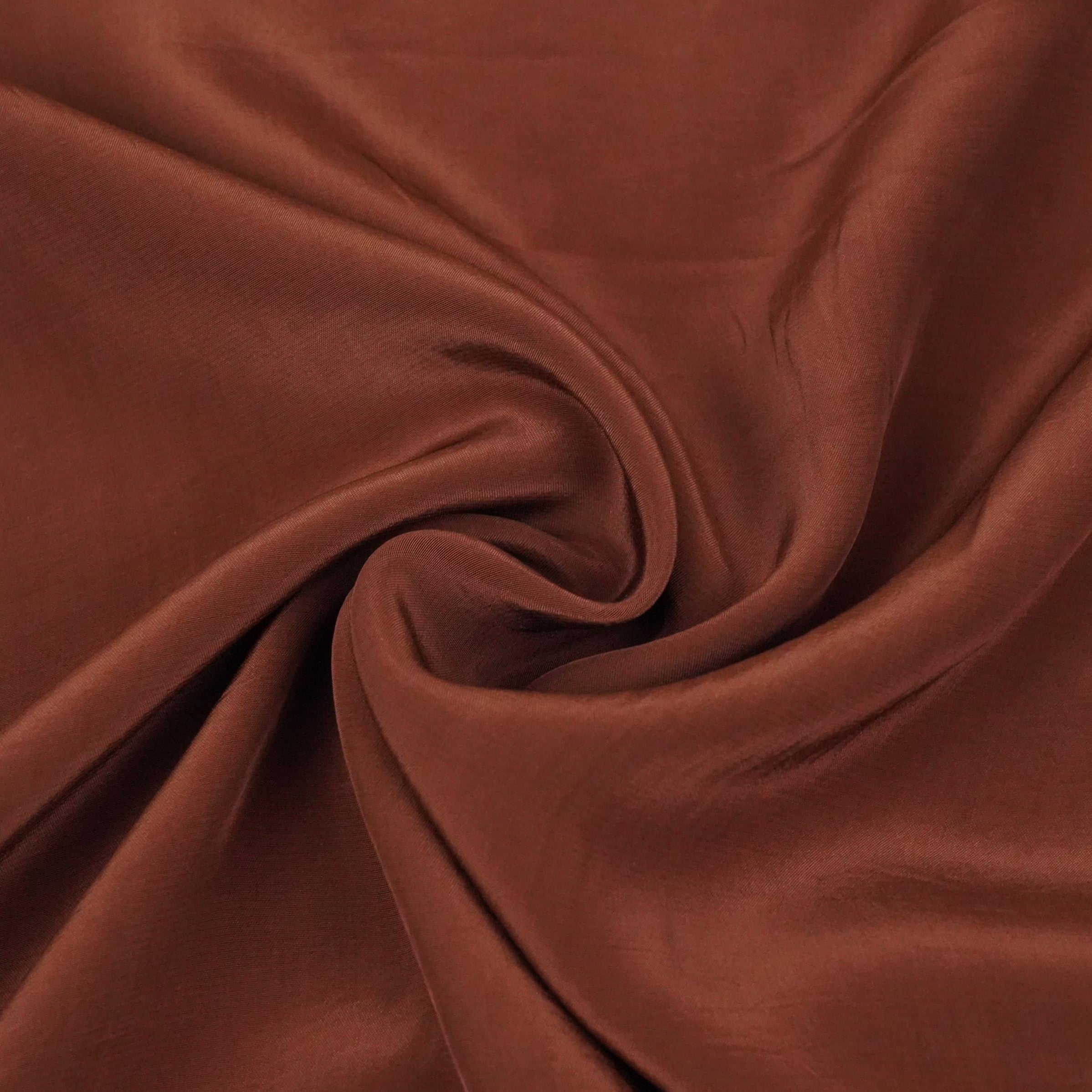 Brown Solid Natural Crepe Fabric BSN-16 - TradeUNO