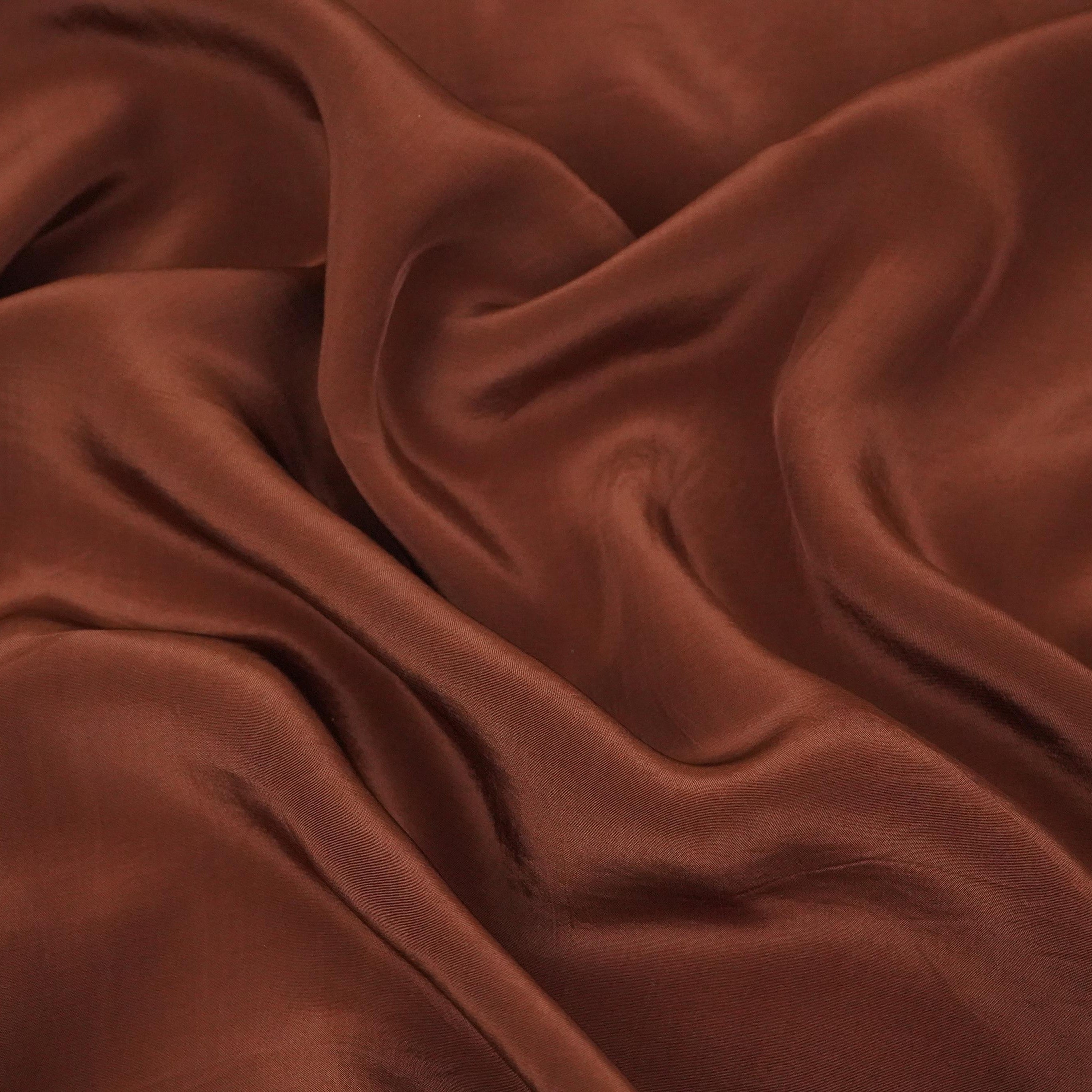 Brown Solid Natural Crepe Fabric BSN-16 - TradeUNO