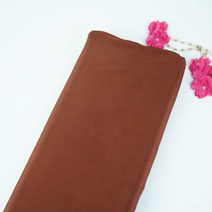 Brown Solid Natural Crepe Fabric BSN-16 - TradeUNO