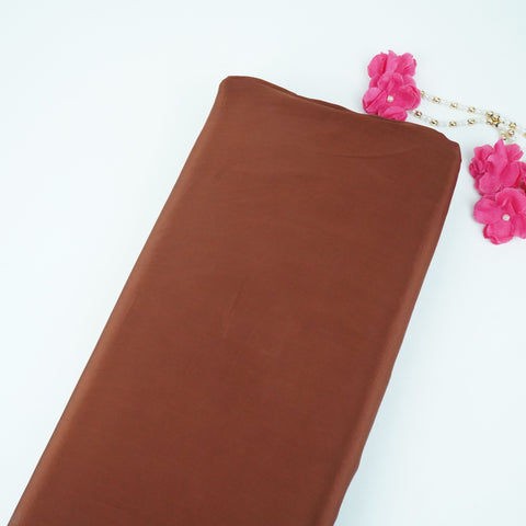 Brown Solid Natural Crepe Fabric BSN-16