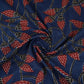 Blue Floral Print Cotton Fabric OG-30327