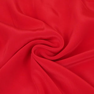 Red Solid Natural Crepe Fabric BSN-02 - TradeUNO