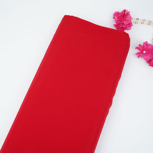 Red Solid Natural Crepe Fabric BSN-02 - TradeUNO