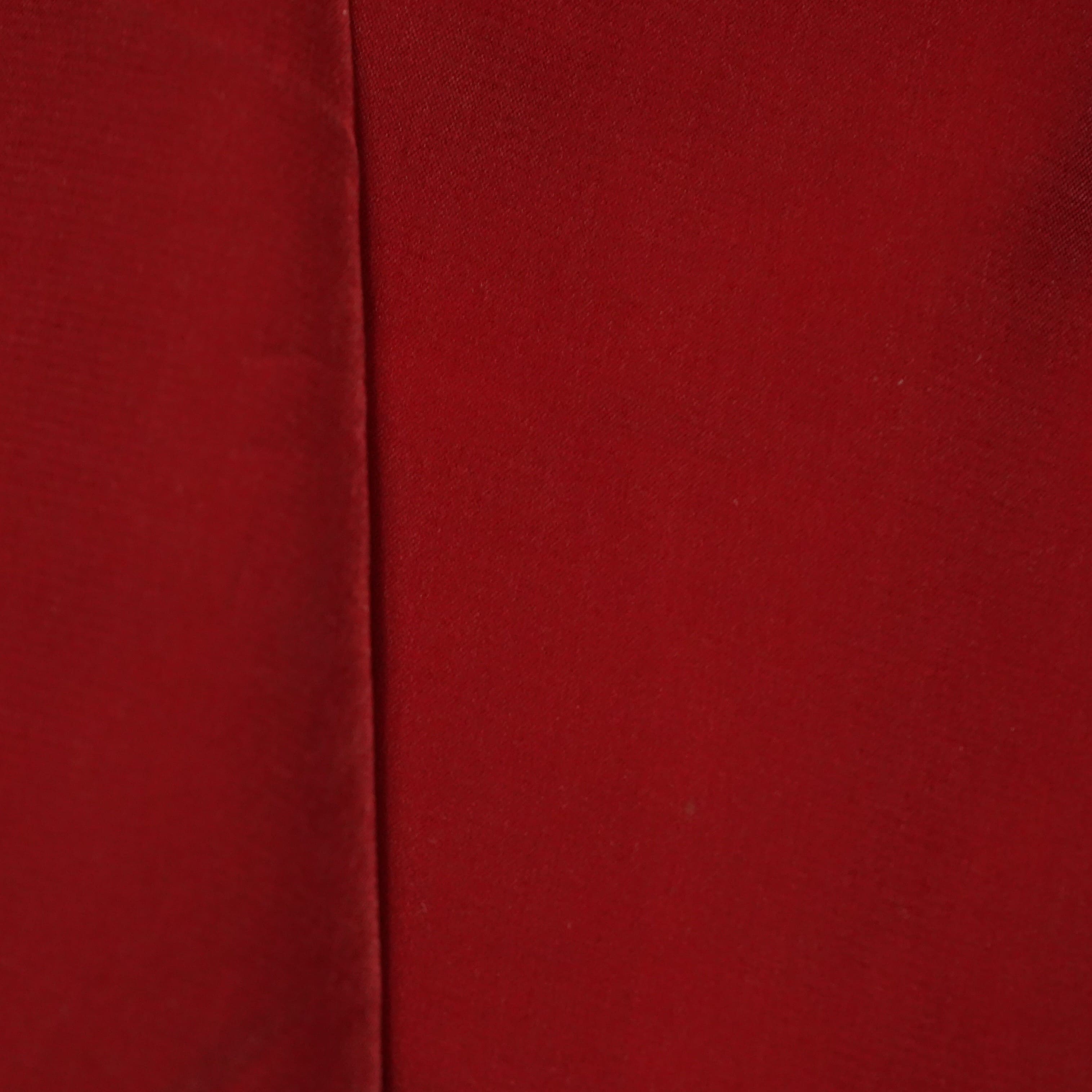 Rose Red Solid Natural Crepe Fabric 21963