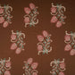 Brown with White Floral Print Cotton Fabric OG-30423