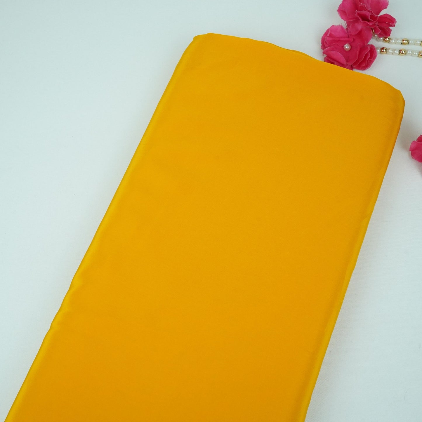 Yellow Solid Natural Crepe Fabric BSN-01