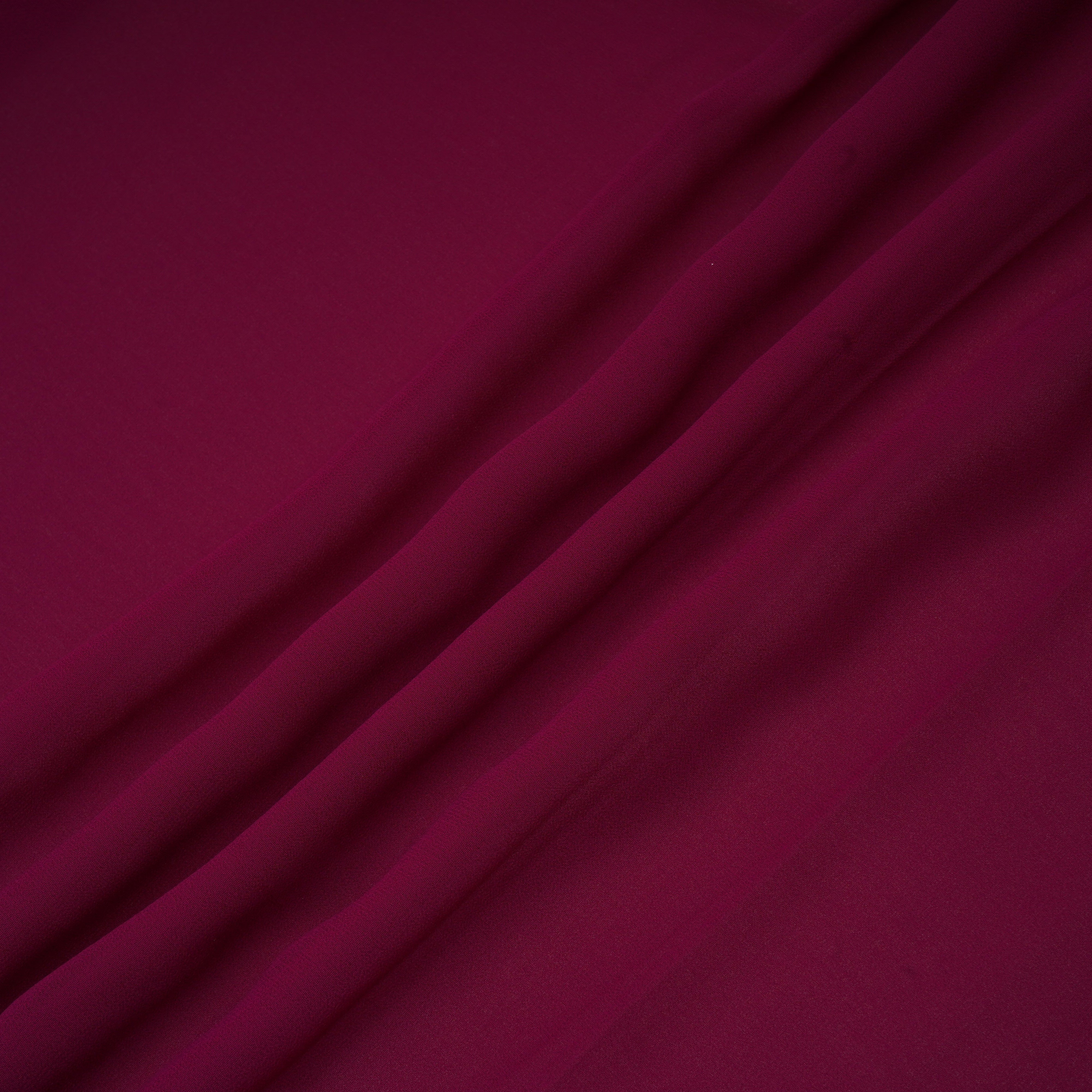Tyrian Purple Solid Georgette Fabric 16569