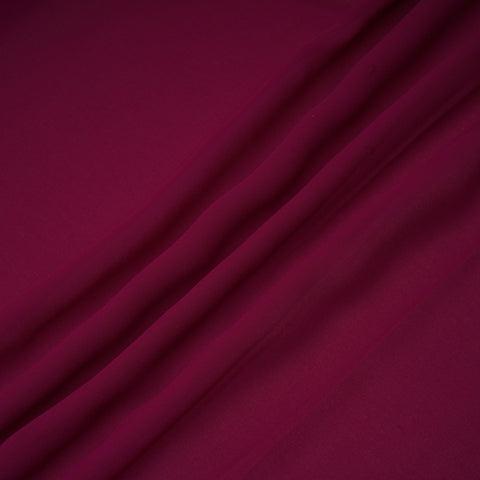 Tyrian Purple Solid Georgette Fabric 16569