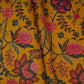 Mustard Yellow Chintz Floral Print Cotton Fabric OG-30331
