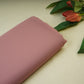 Peach Pink Solid Georgette Fabric 16555