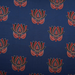 Blue Pichwai Print Cotton Fabric OG-30328 - TradeUNO