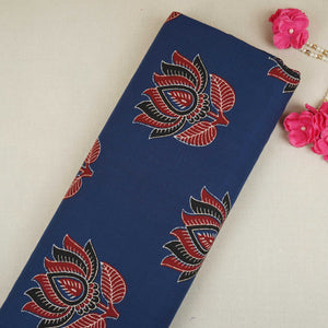 Blue Pichwai Print Cotton Fabric OG-30328 - TradeUNO