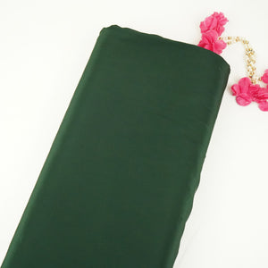 Bottle Green Solid Natural Crepe Fabric BSN-03 - TradeUNO