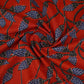 Red Floral Print Cotton Fabric OG-30329