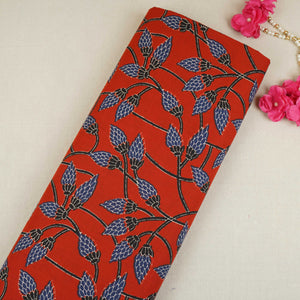 Red Floral Print Cotton Fabric OG-30329 - TradeUNO