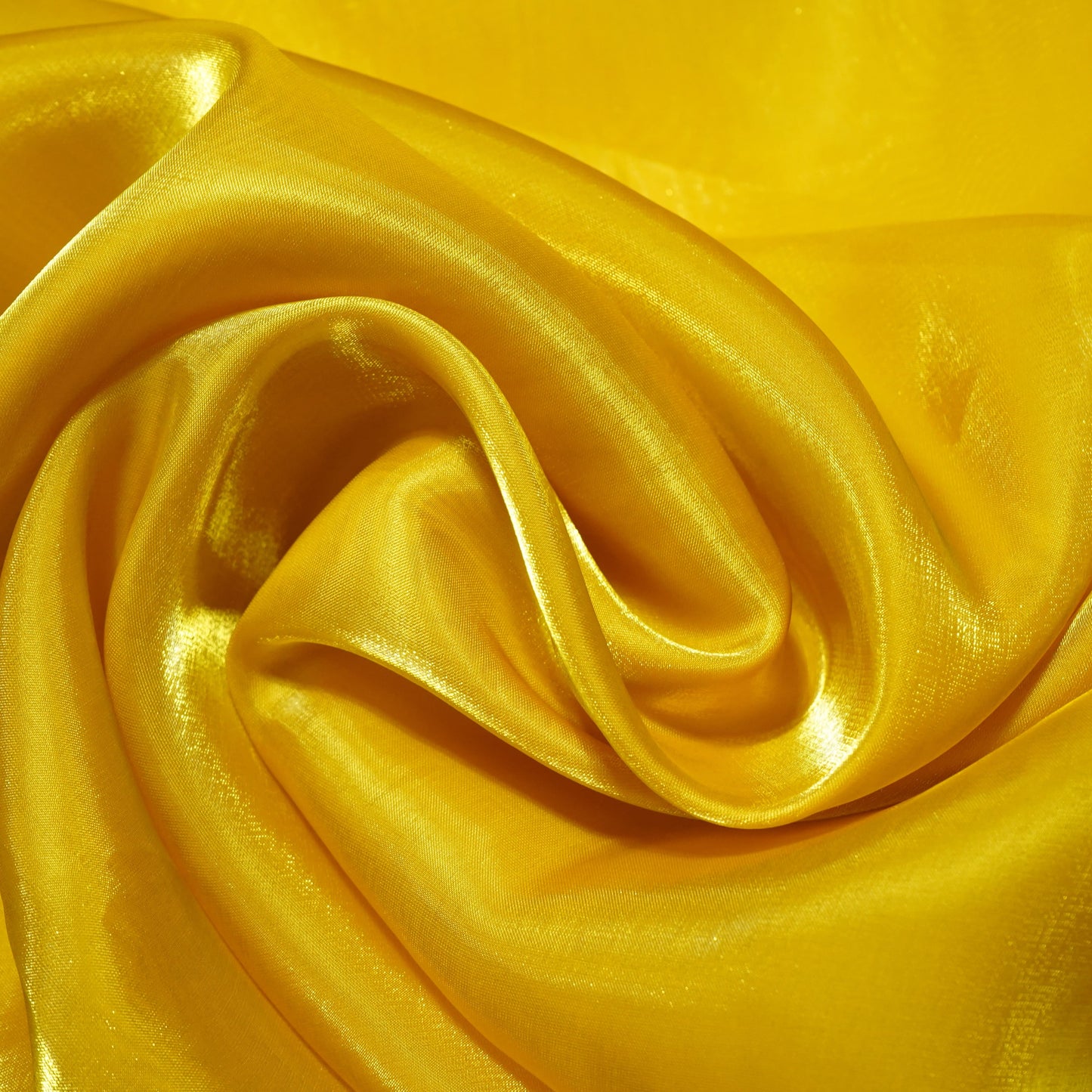 Mustard Yellow Solid Jimmy Choo Organza Fabric 21954