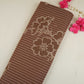Brown Zig Zag Stripes Print Cotton Fabric OG-30424