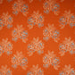 Orange Floral Print Cotton Fabric OG-30422