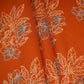 Orange Floral Print Cotton Fabric OG-30422