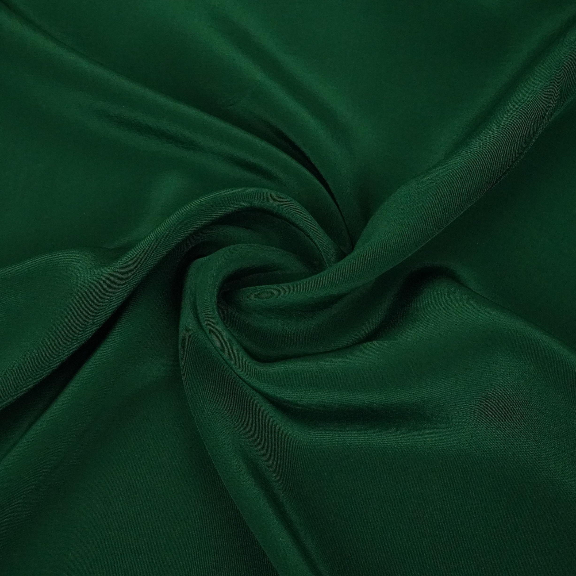 Green Solid Natural Crepe Fabric BSN-10 - TradeUNO