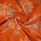 Orange Floral Print Cotton Fabric OG-30422