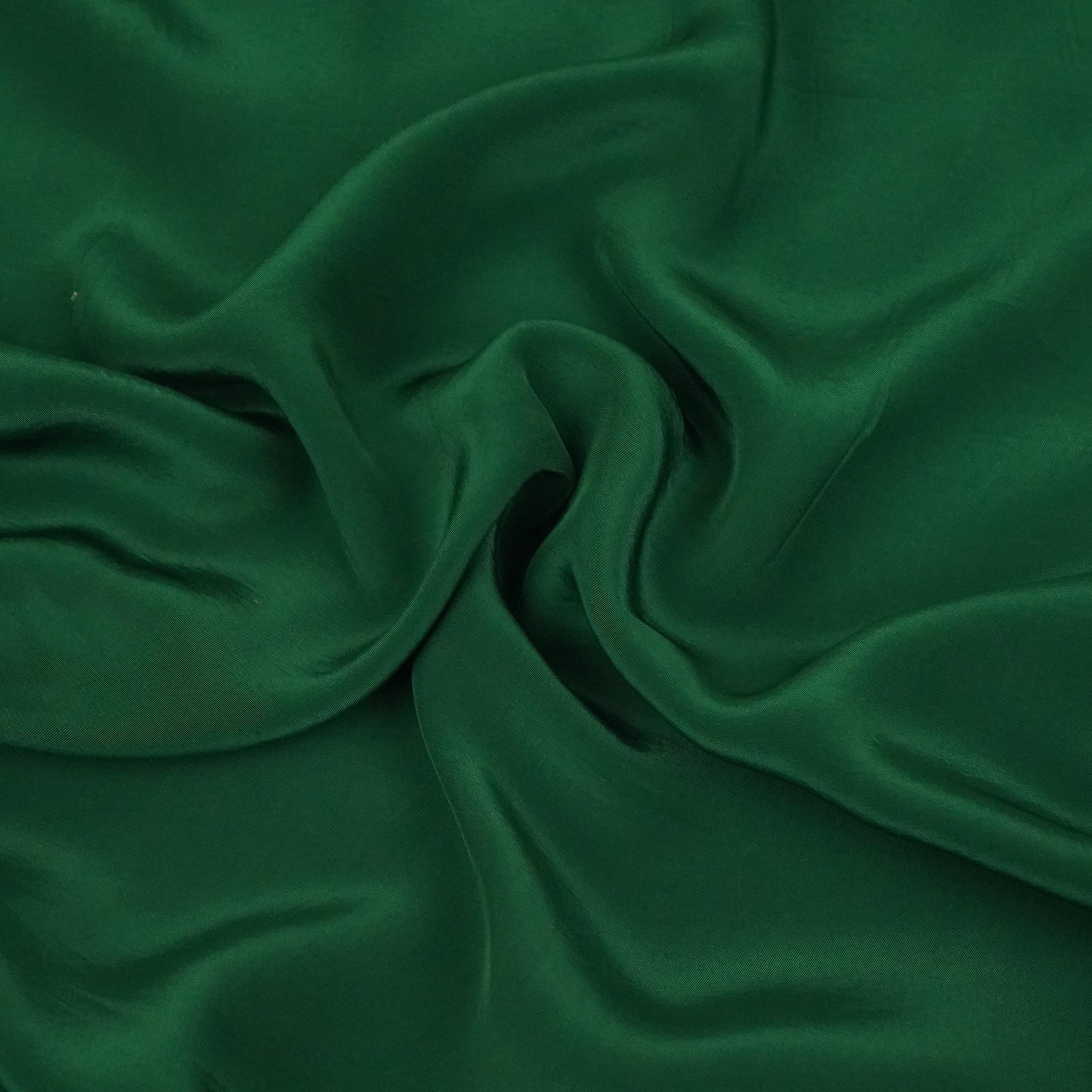 Green Solid Natural Crepe Fabric BSN-10 - TradeUNO