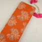 Orange Floral Print Cotton Fabric OG-30422