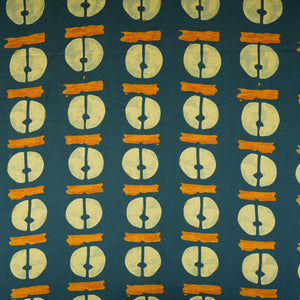 Blue Block Print Cotton Fabric OG-30420 - TradeUNO