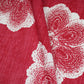 Maroon & White Floral Applique Print Cotton Fabric OG-30416 - TradeUNO