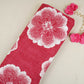 Maroon & White Floral Applique Print Cotton Fabric OG-30416 - TradeUNO