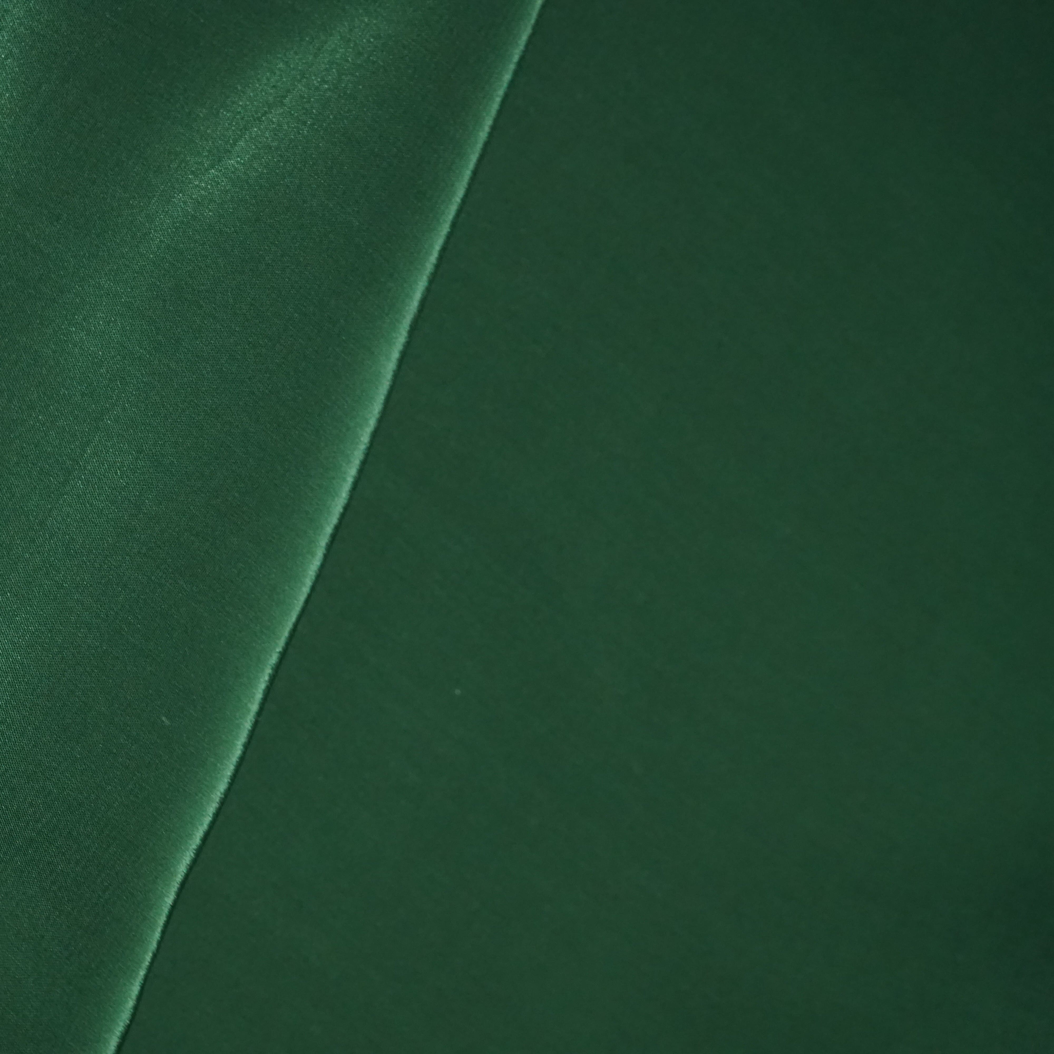 Dark Green Solid Natural Crepe Fabric