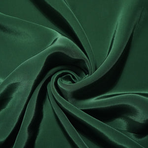 Dark Green Solid Natural Crepe Fabric