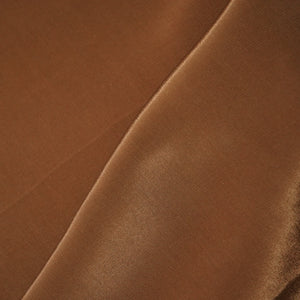 Brown Solid Natural Crepe Fabric