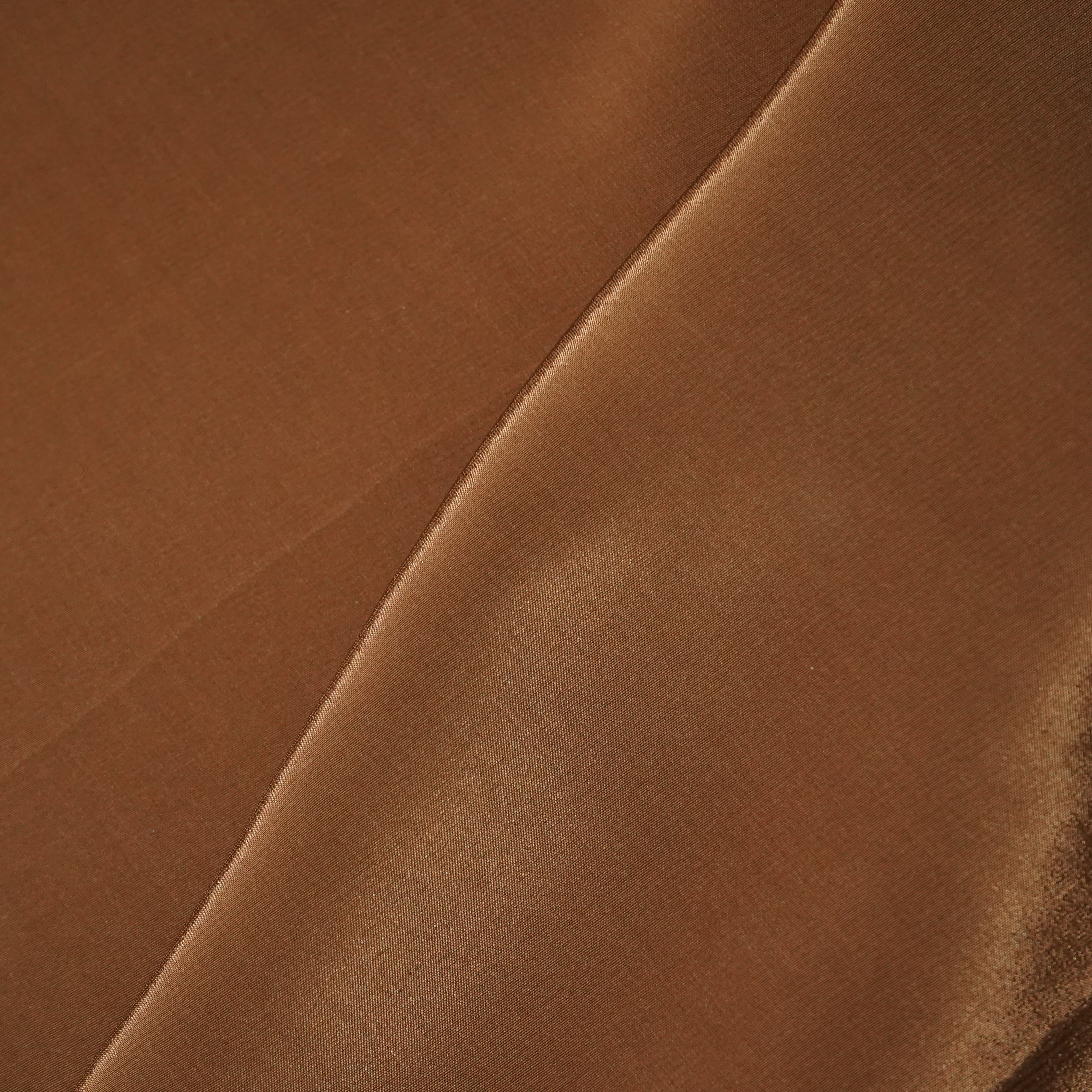 Brown Solid Natural Crepe Fabric
