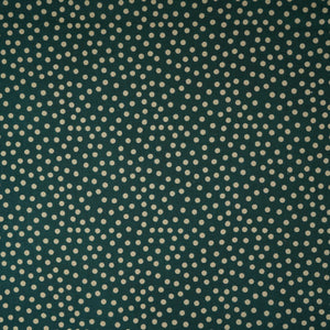 Dark Green Polka Dot Print Cotton Fabric OG-30333 - TradeUNO