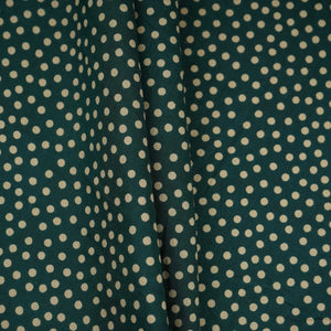 Dark Green Polka Dot Print Cotton Fabric OG-30333 - TradeUNO