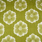 Olive Green & White Floral Applique Print Cotton Fabric OG-30415