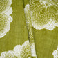 Olive Green & White Floral Applique Print Cotton Fabric OG-30415