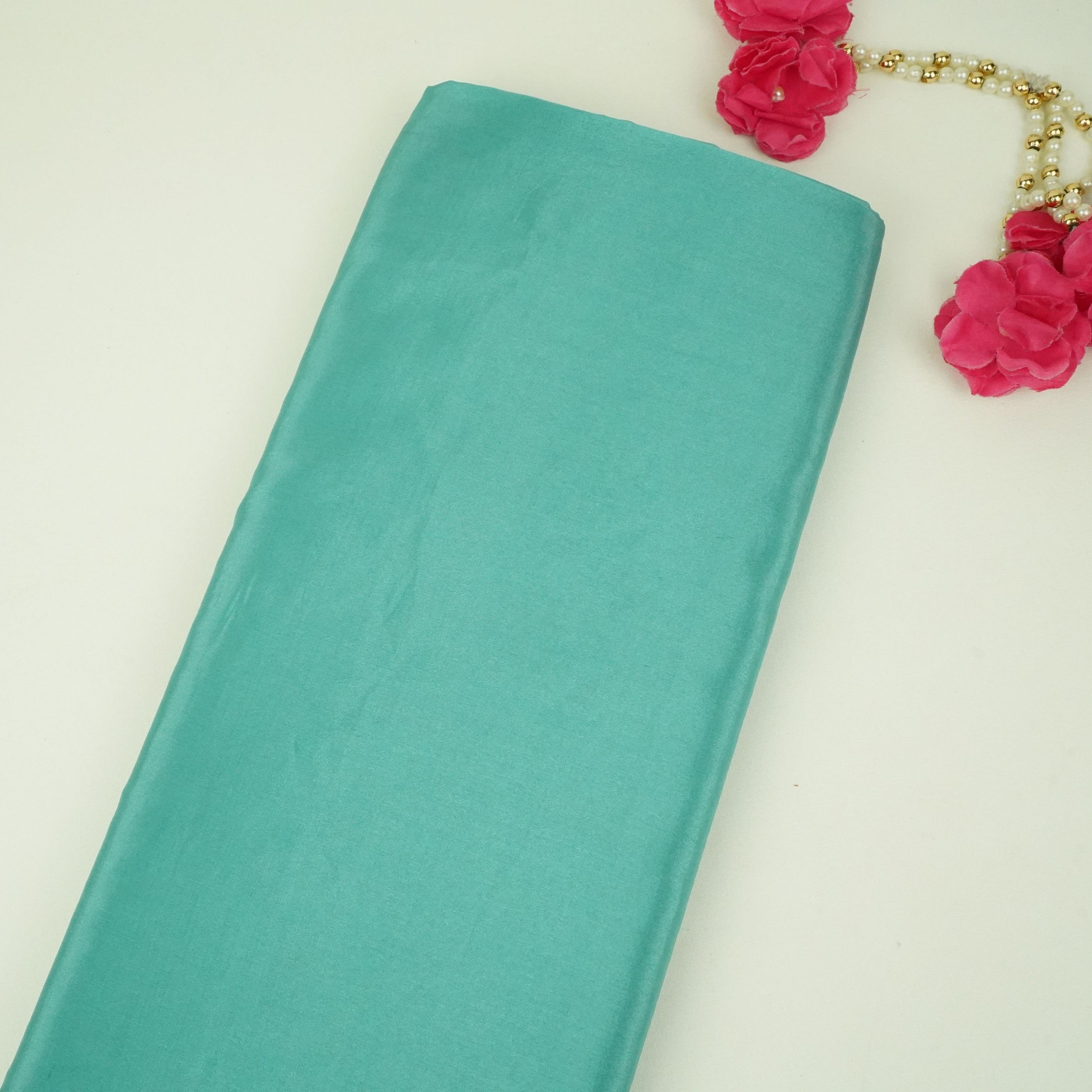 Sky Blue Solid H.O Silk Fabric MFH-17 - TradeUNO